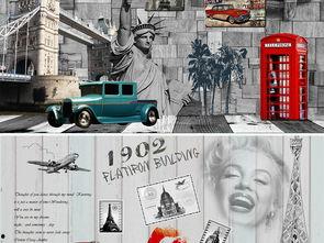 欧美复古砖头墙纸图片,砖头墙纸,唤醒岁月痕迹的家居美学